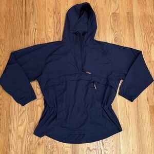 LL Bean Women’s Outdoors  Windbreaker Pullover Jacket L Nylon Hood Lightweight